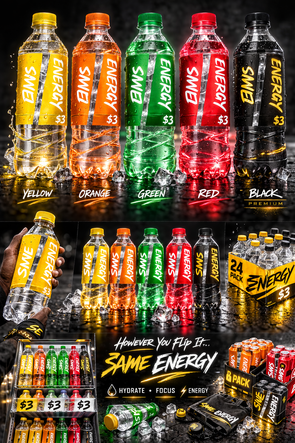 SAME ENERGY Alkaline Water and Spring Water (6PK)